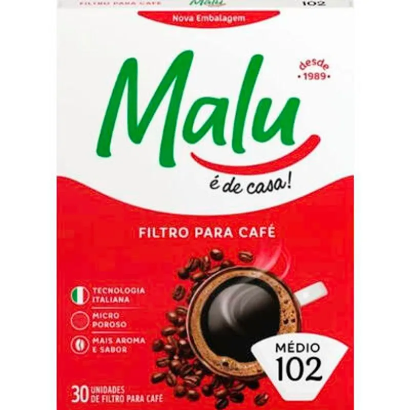 Filtro de Papel para Café Malu Médio 102 30 un