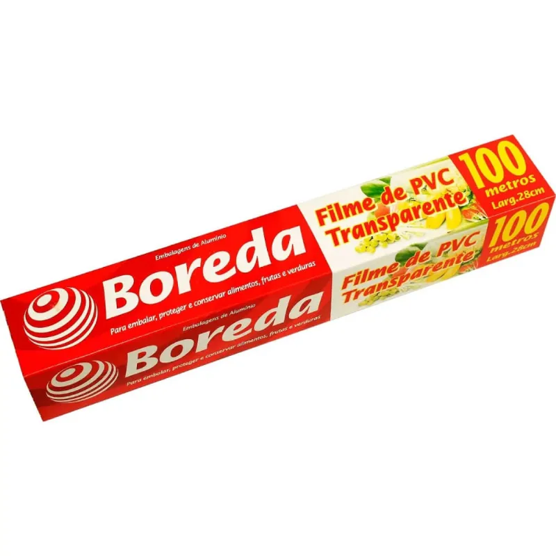 Filme de Pvc Boreda Transparente 28cm x 100m