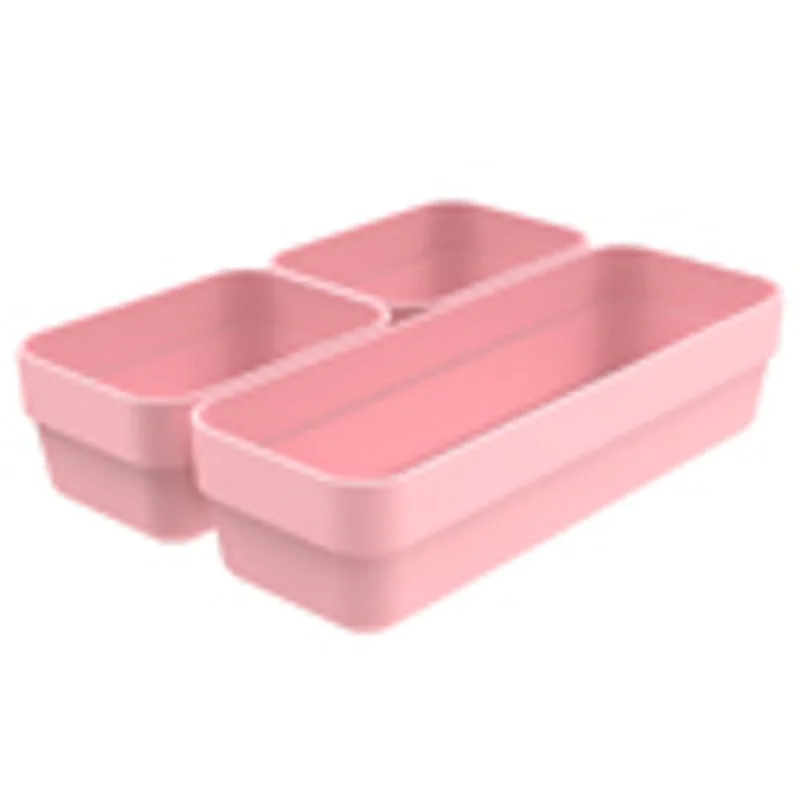 Organizador de gaveta conjunto com 3 peças (mini/M) Logic Rosa quartz Ou