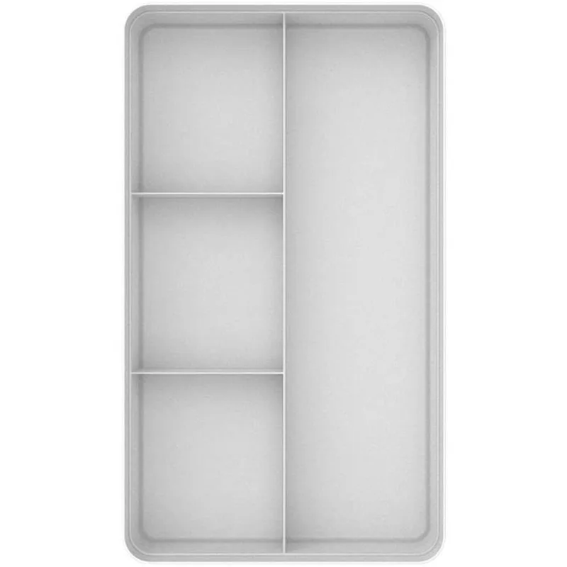 Organizador de gavetas logic 4 divisórias, branco - Ou