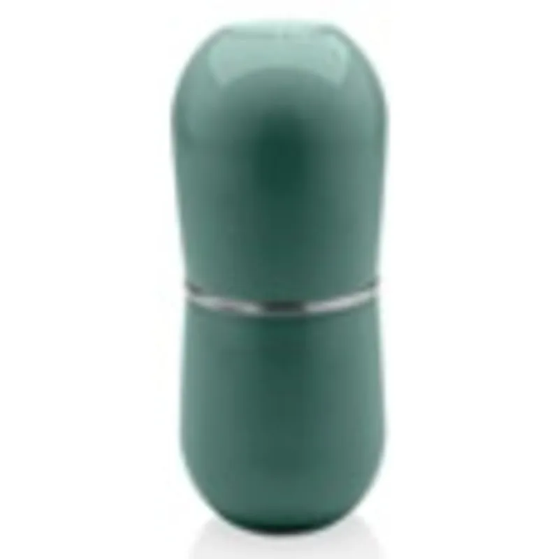 Porta escova cromo belly com tampa, verde eucalipto - Ou