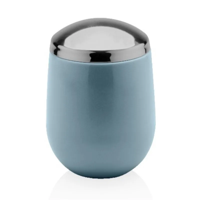 Porta Algodão Cromo Belly 400mL Azul Glacial Ou