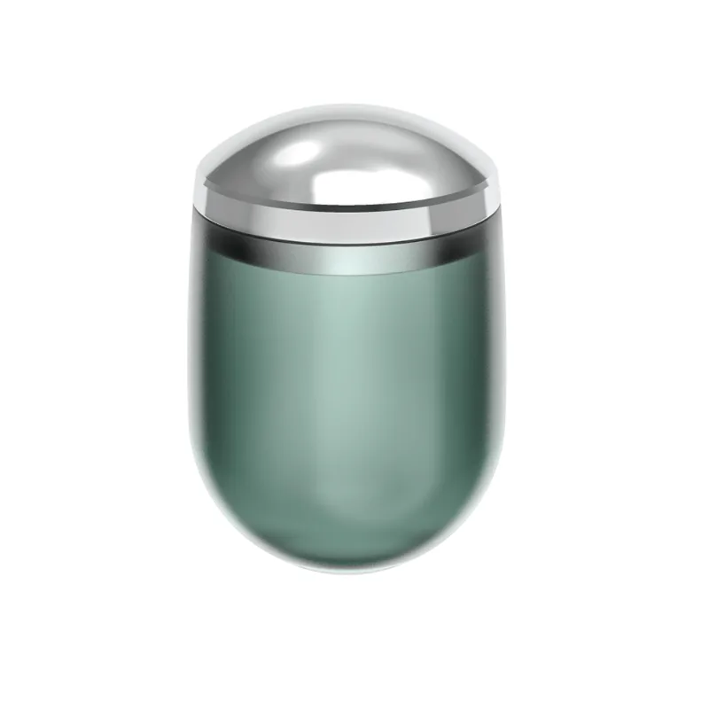 Porta-algodão cromo belly, verde eucalipto - Ou
