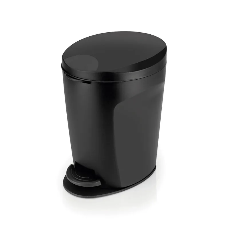 Lixeira de polipropileno com pedal Izy 12 litros preta OU