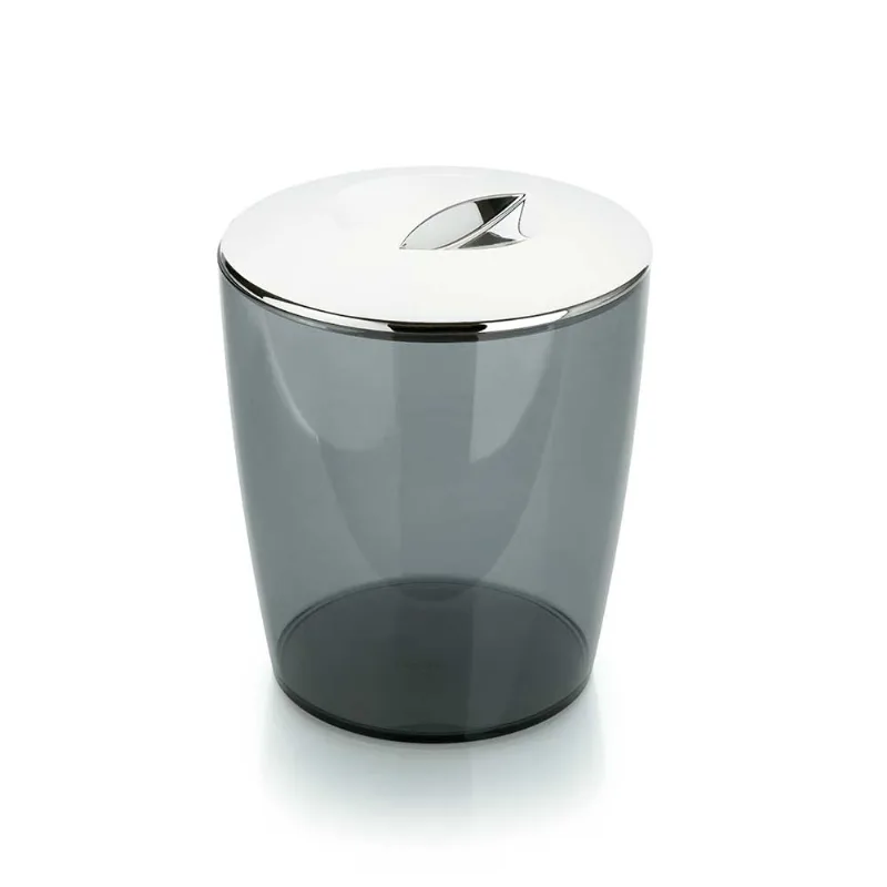 Lixeira Cromo Vitra 5 litros fumê OU