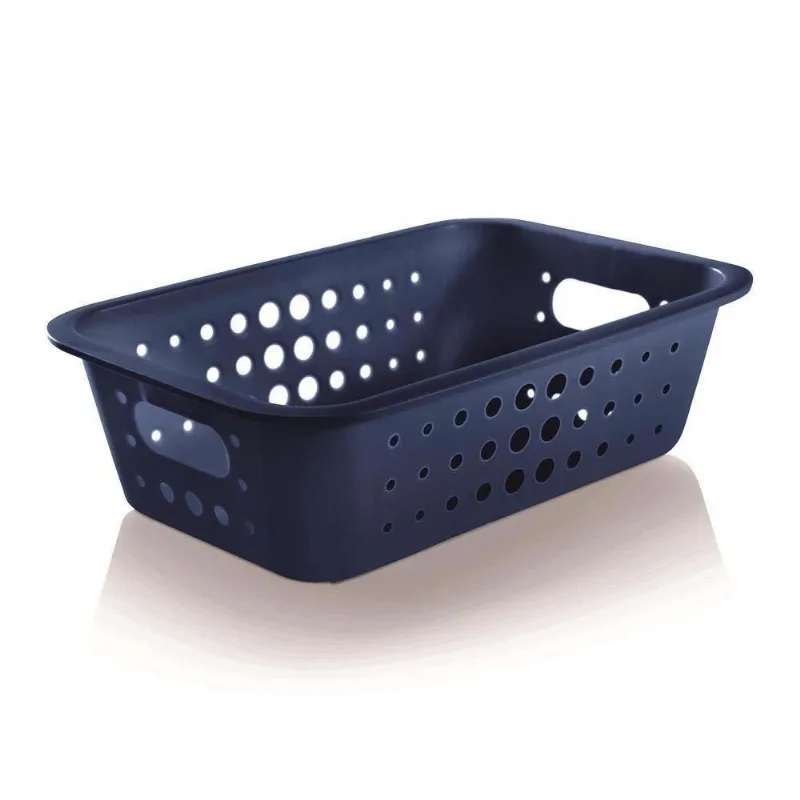 Cesta Organizadora M Baixa Azul Ou 3,3 Litros Martiplast
