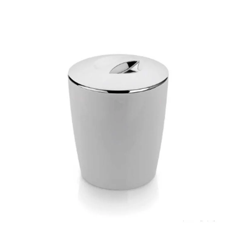 Lixeira cromo vitra 5 litros, branco - Ou