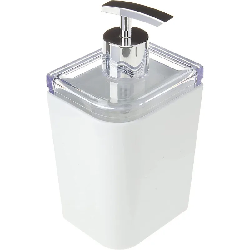 Porta sabonete liquído de bancada estireno branco Petala Ou