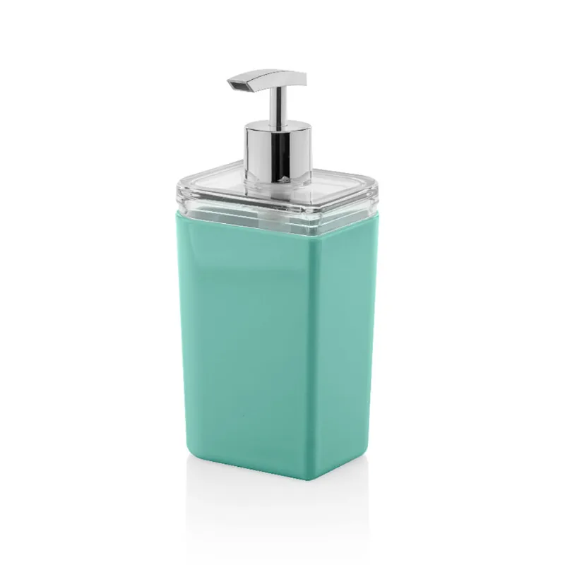 Porta sabonete liquído de bancada estireno verde menta Petala Ou