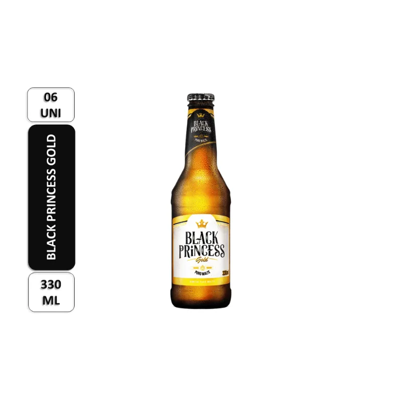Cerveja Puro Malte Black Princess Pack com 6 Unidades de 330ml Cada