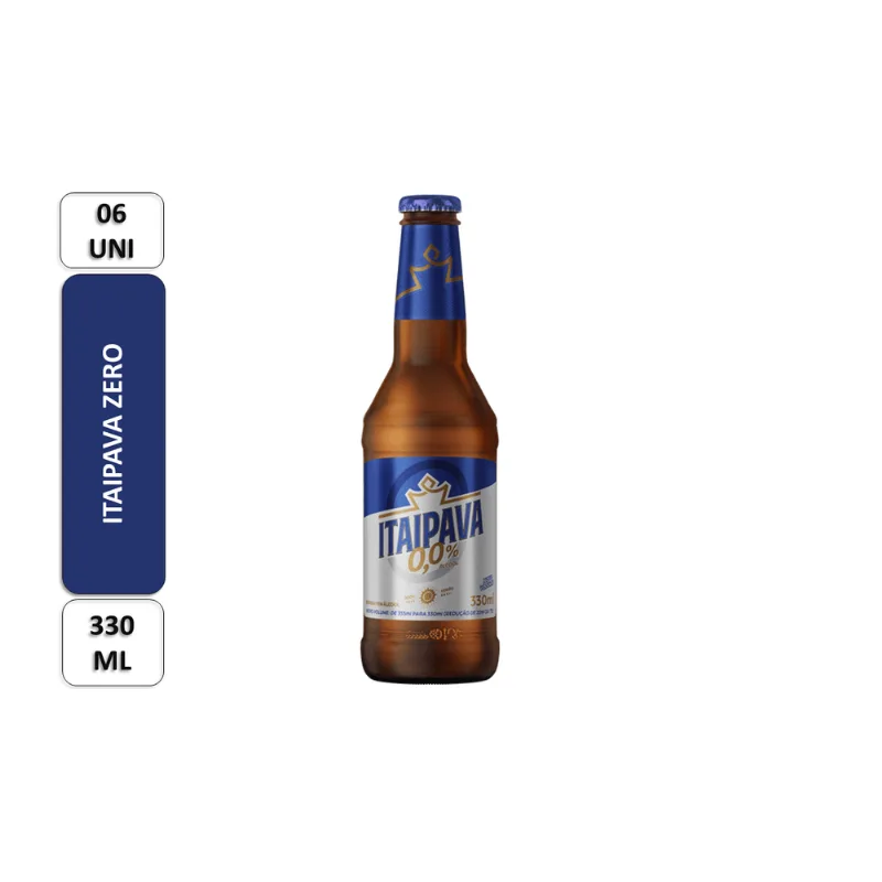 Cerveja Sem Álcool Itaipava Pack com 6 Unidades de 330ml Cada