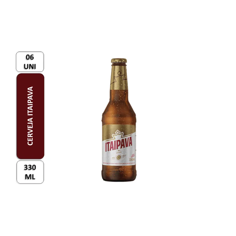 Cerveja Pilsen Itaipava Pack com 6 Unidades de 330ml Cada