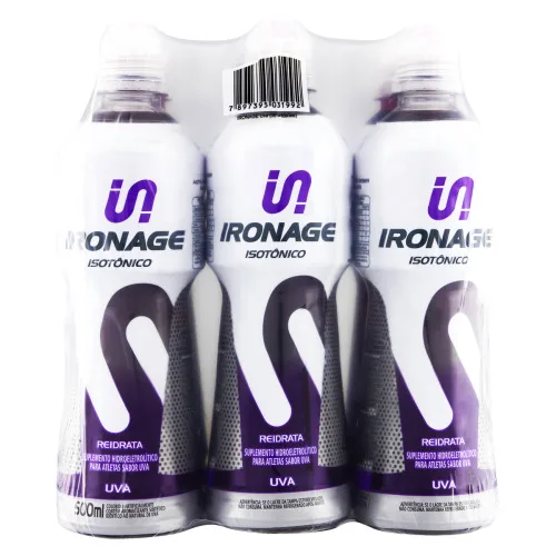 Isotônico Uva Ironage Squeeze 500ml - IRONAGE