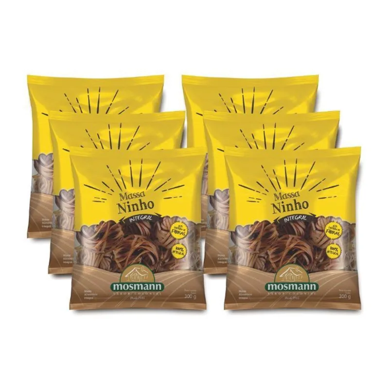 Kit 6X: Macarrão Ninho Integral Mosmann 300G