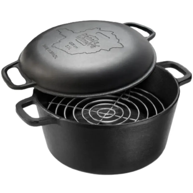 Panela de Defumação 28 cm 8,2 L em Ferro Fundido Panela Mineira - Panela Mineira - Utilidades Domesticas