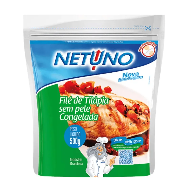 Filé de Peixe Tilápia Netuno Congelado a Vácuo 200g - SEM MARCA