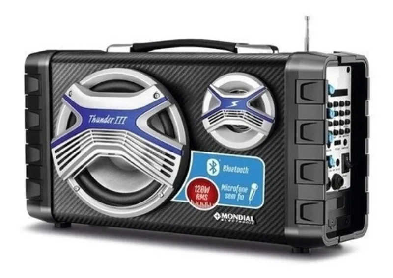 Caixa De Som Mondial Mco13 Thunder 120w Com Microfone Bivolt - MOBILAR ELETRO
