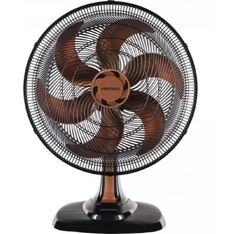 Ventilador De Mesa 40cm 6pas Turbo Oscilante Premium Bronze