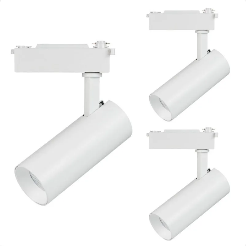 Kit 3 Spot Longo Led Mr16 Para Trilho Eletrificado Branco 6500k Frio
