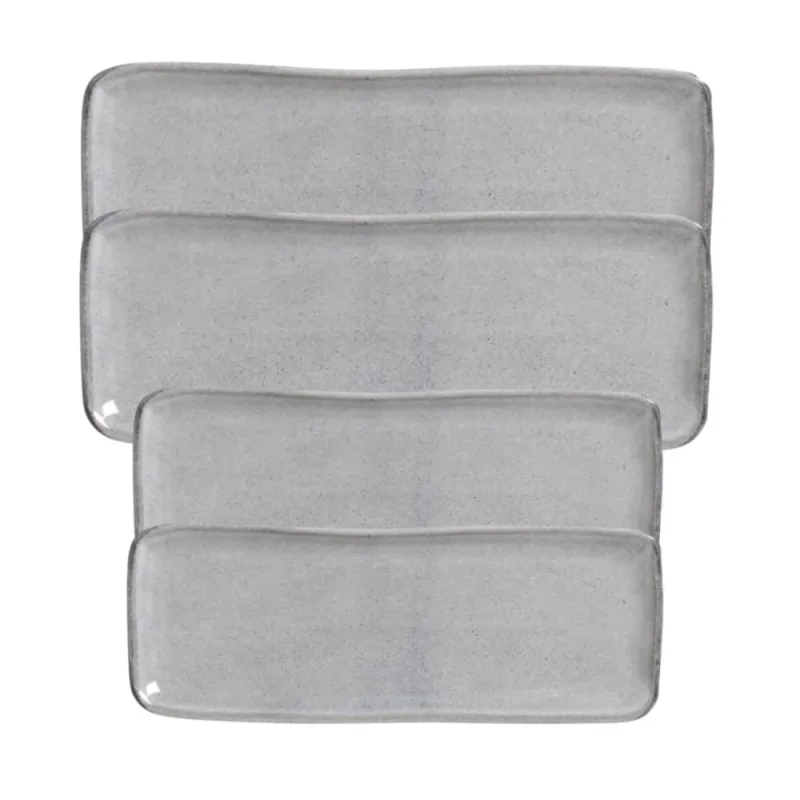 Conjunto com 04 Travessas Retangular Orgânico Dust Porto Brasil - Porto Brasil - Utilidades Domesticas