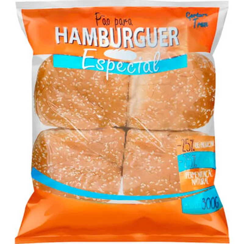 Pão de Hambúrguer Pangostoso Especial 300g