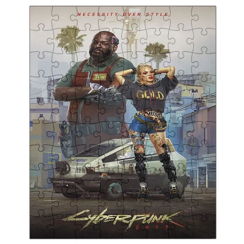Quebra-Cabeça Personalizado 90 Peças - 30 cm x 20 cm Cyberpunk 2077 (BD30)