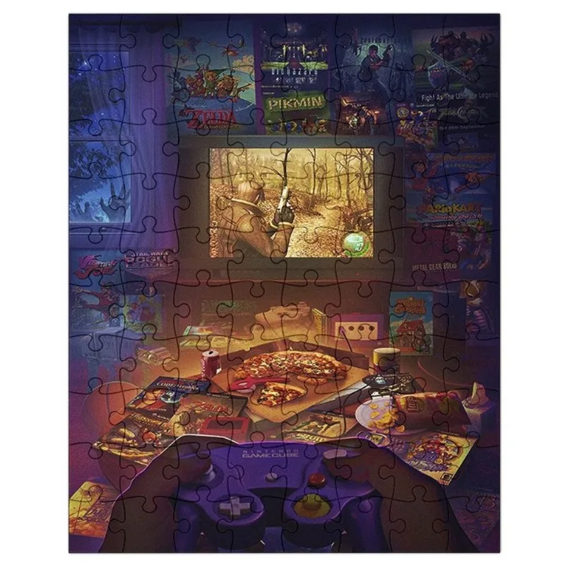 Quebra-Cabeça Personalizado 90 Peças - 30 cm x 20 cm Nintendo Game Cube (BDXZ)