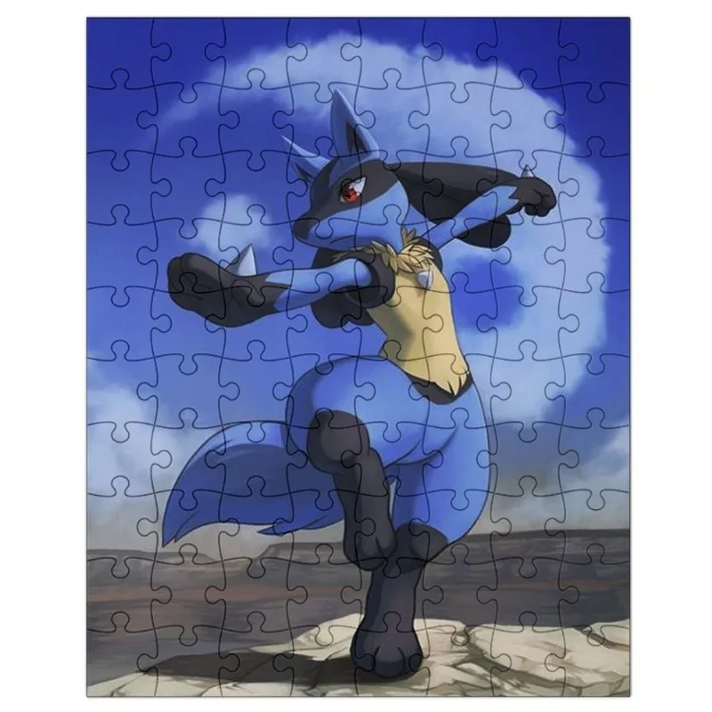 Quebra-Cabeça Personalizado 90 Peças - 30 cm x 20 cm Pokémon Lucario (BDX3)
