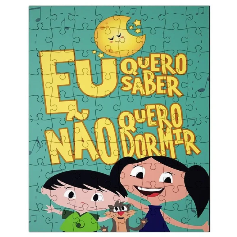 Quebra-Cabeça Personalizado 90 Peças - 30 cm x 20 cm Luna Dormir (BDX3)