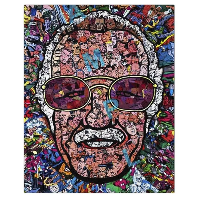 Quebra-Cabeça Personalizado 90 Peças - 30 cm x 20 cm Stan Lee (BDX4)