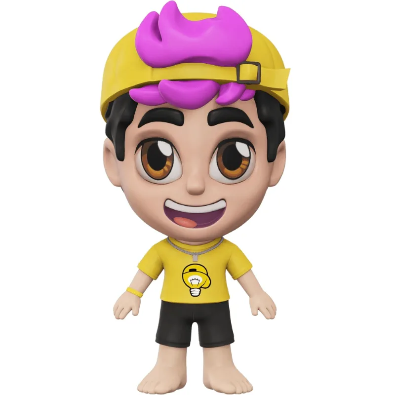Boneco Leozin 15cm - Dos Rosa - Algazarra Brinquedos Algazarra