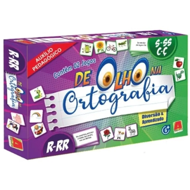 Jogo Pedagógico De Olho na Ortografia R/RR e S/SS/C/Ç Algazarra 1172