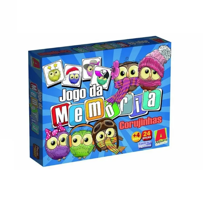 Jogo da Memória Corujinhas 24 Peças em Madeira Algazarra 5057