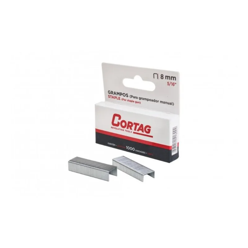 Grampo para Grampeador Manual 1000 Unidades 61801 Cortag - Cortag