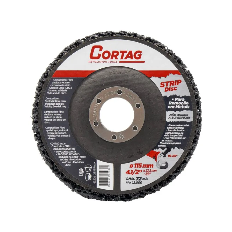 Disco Strip para Remoção de Metais 115mm Cortag - Cortag