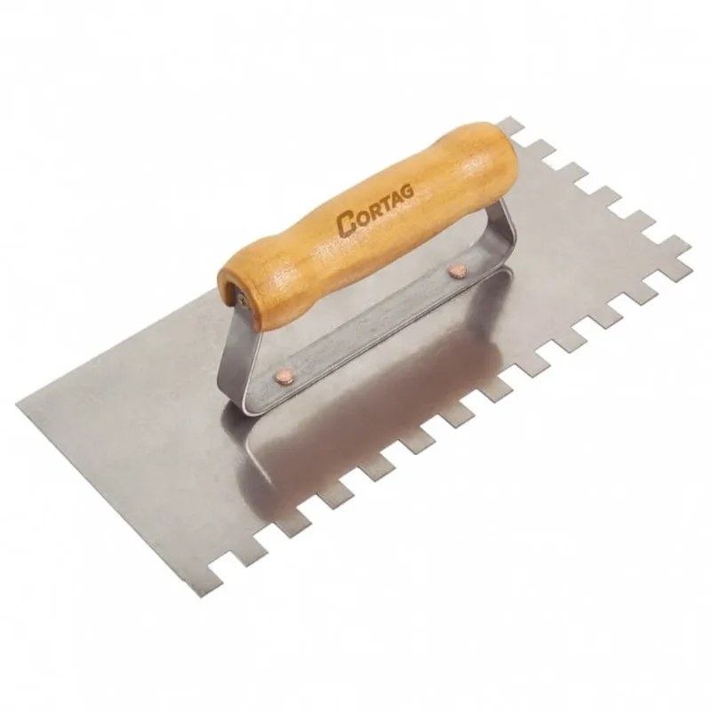Desempenadeira De Aço Dentada 12x25,6cm 10x10mm - 60904 - Cortag - Cortag