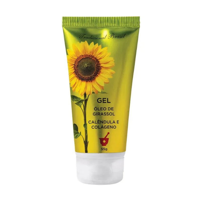 Gel de Óleo de Girassol, Calêndula e Colágeno Queimadura e Inflamações de Pele 55g.