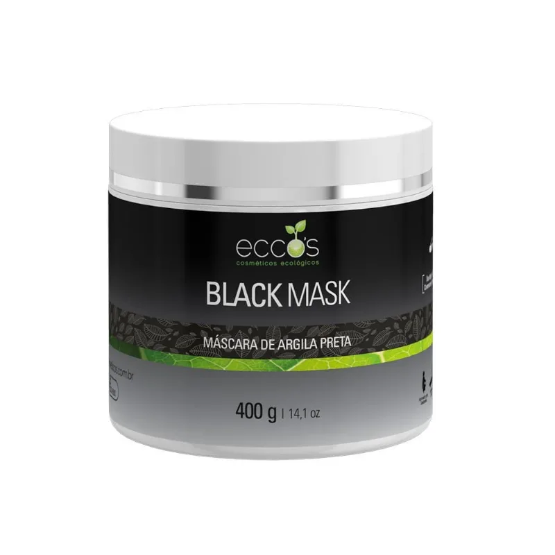 Máscara Facial de Argila Black Mask 400g - Eccos Cosméticos
