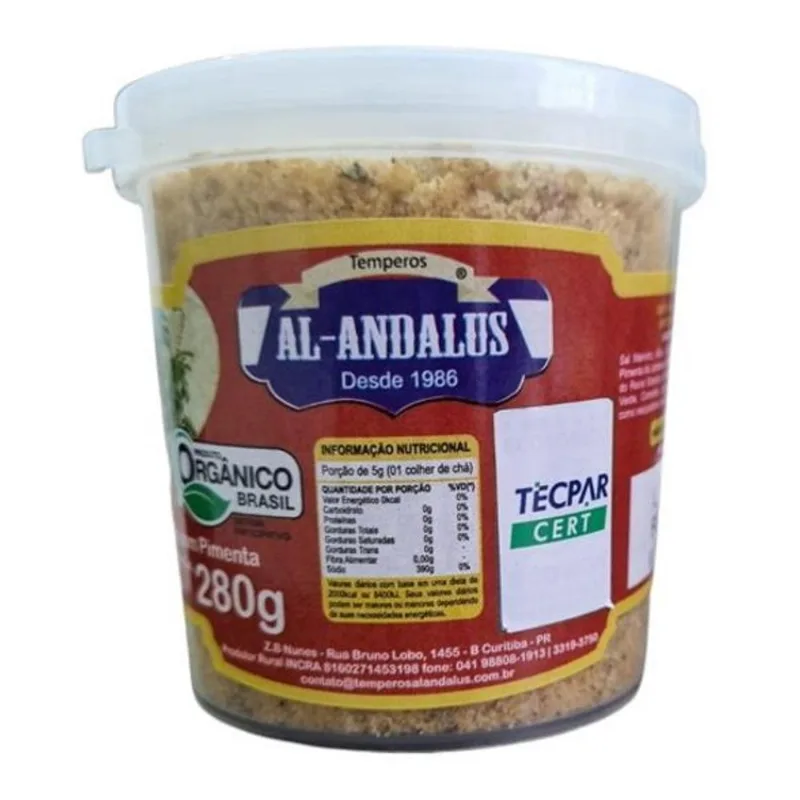 Tempero Completo Com Pimenta Puro Orgânico Al Andalus 280G