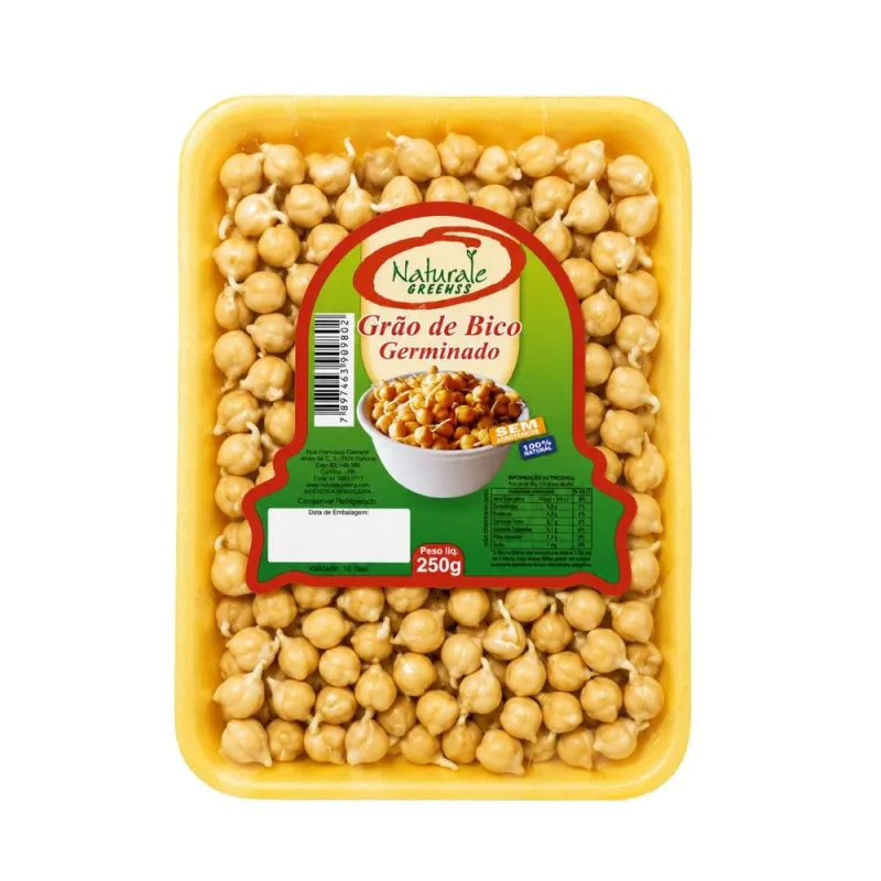 Grão de Bico Germinado Naturale 200g - NATURALE - Hortifruti