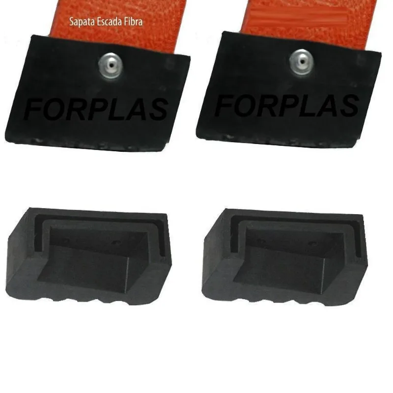 Sapata De Borracha Para Escada De Fibra - Par