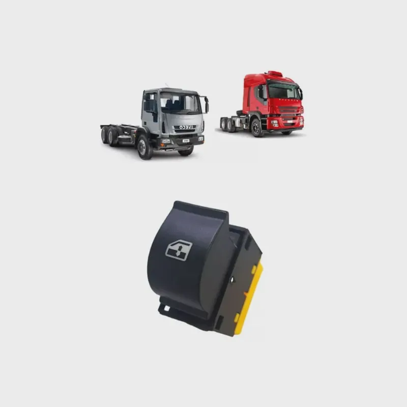 Interruptor vidro eletrico porta direita ( amarelo ) - tector/trakker/stralis 504266994
