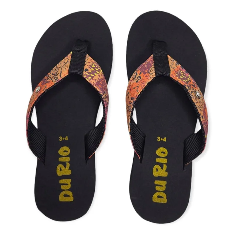 Chinelo Feminino DuRio Buzios Tradicional Estampas Coloridas