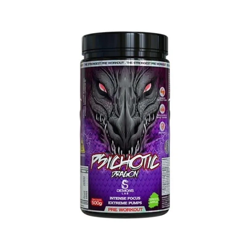 Suplemento Alimentar Demons Lab Psichotic Dragon Maçã Verde 500G - demons lab - Agro