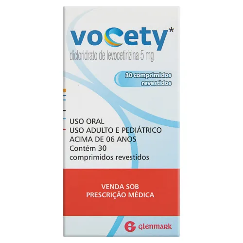 VOCETY 5MG GLENMARK CAIXA 30 COMPRIMIDOS REVESTIDOS