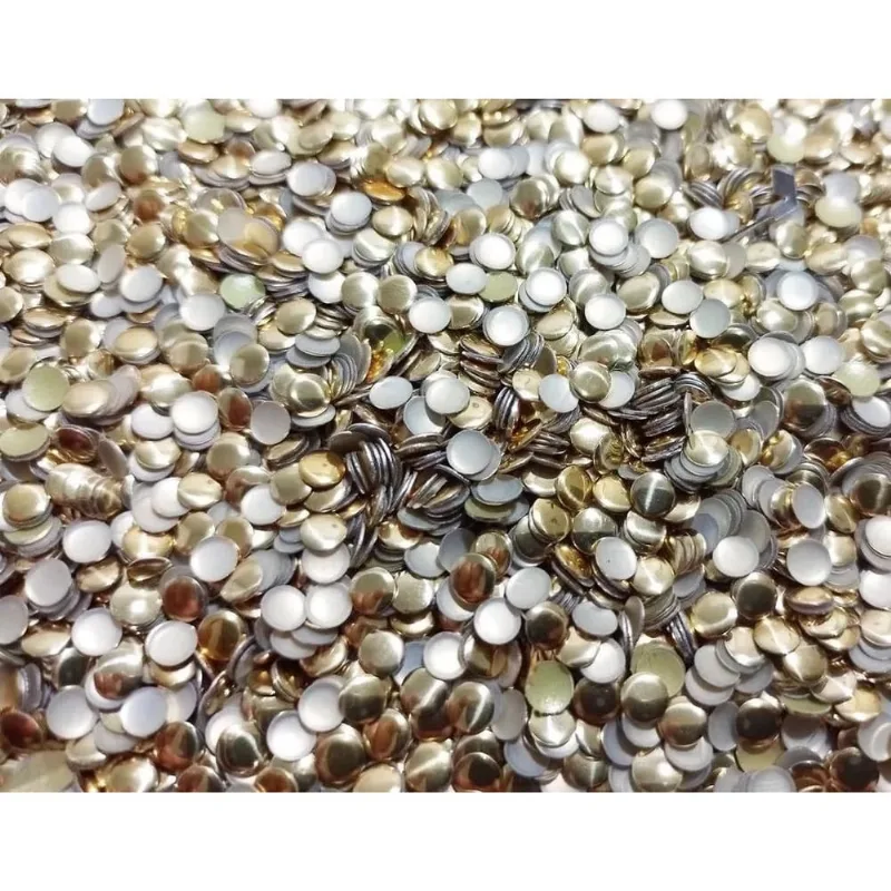 Strass De Metal Liso Chapinha Hotfix Termocolante 5Mm 1000Un