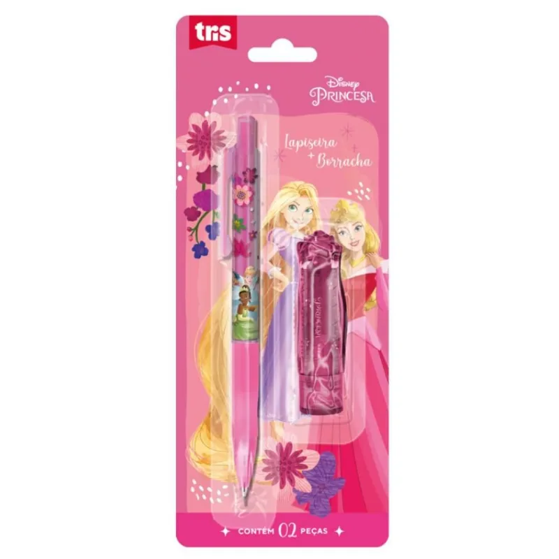 Kit Lapiseira E Borracha Princesas Tris - 609836