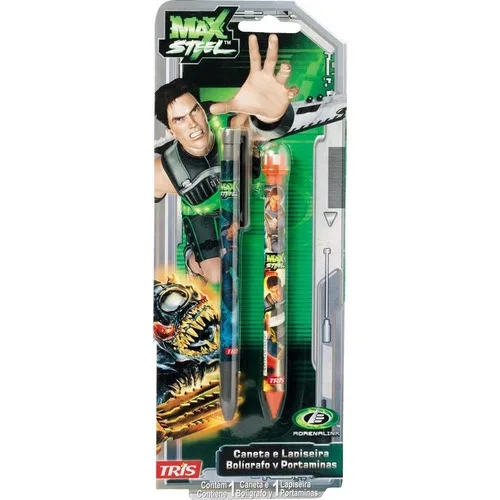 Caneta E Lapiseira Stripes Max Steel - MAX STEEL
