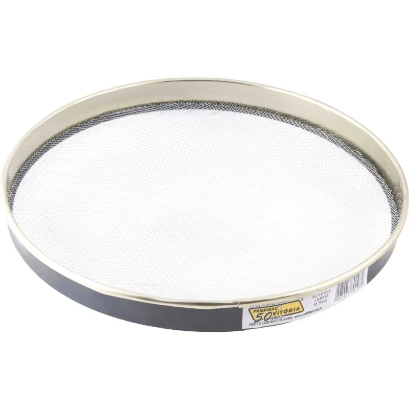 Peneira para Arroz Aço 30CM - Vitória - VITORIA - Construção Civil
