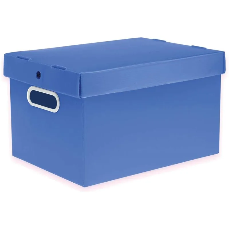 Caixa Organizadora Prontobox Azul 560X365X300 XG - Polycart - Utilidades Domesticas